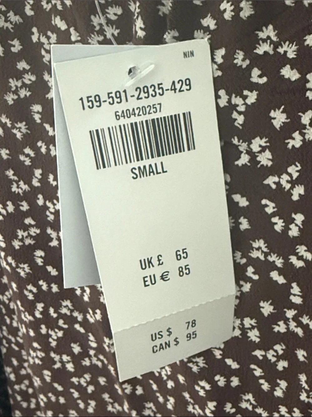 Abercrombie & Fitch Brown Floral Maxi Slip Dress with Side Slit